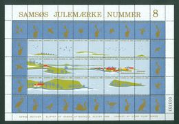 Denmark. Christmas Sheet Local Samso # 8 Lions Club 1986. Town: Langor - Feuilles Complètes Et Multiples