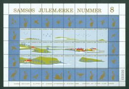 Denmark. Christmas Sheet Local Samso # 8 Lions Club 1986. Town: Langor - Full Sheets & Multiples