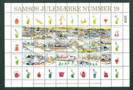 Denmark. Christmas Sheet Local Samso # 19. 1997. Town: Harmark. Kitchen Items. - Full Sheets & Multiples