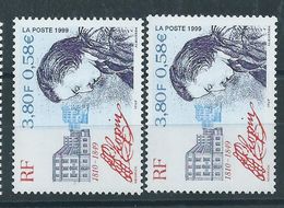 [20] Variétés : N° 3287 Chopin Bâtiment Violet-gris Au Lieu De Violet + Normal  ** - Unused Stamps