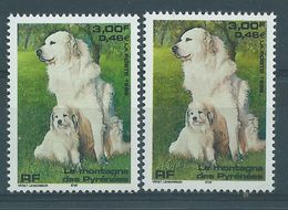 [20] Variétés : N° 3285 Montagne Des Pyrénées Fond Vert-jaune Au Lieu De Vert + Normal  ** - Unused Stamps