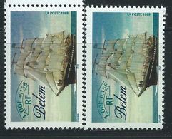 [20] Variétés : N° 3274 Voilier Belem Fond Vert-bleu Au Lieu De Bleu + Normal  ** - Unused Stamps