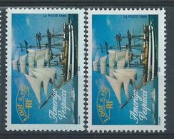 [20] Variétés : N° 3275 Voilier Amerigo Vespucci Fond Vert-bleu Au Lieu De Bleu + Normal  ** - Unused Stamps