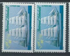 [20] Variétés : N° 3271 Voilier Statsraad Lehmkuhl Fond Gris-bleu Au Lieu De Bleu + Normal  ** - Unused Stamps