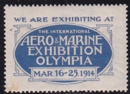 Etats Unis - Vignette Expo Aéro & Marine/ Olympia - 1914 - Neuf * - TB - Cinderellas