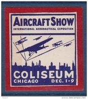 Etats Unis - Vignette Air Craft Show Chicago 1928 - Neuf * - TB - Cinderellas