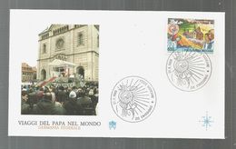 Premier Jour , FDC, Poste Vaticane , Die Emissionis ,viaggi Del Papa Nel Mondo , Germania Federale, 27-10-1988 - FDC