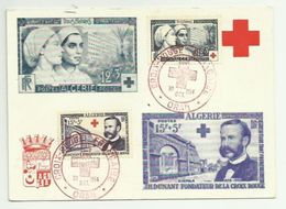 CARTE MAXIMUM - ALGERIE - 1954 - CROIX ROUGE - Maximum Cards