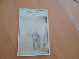 Carte Photo Militaria Miltaire Soldat Souvenir De La Campagne De 1915 Ville Say - Personen