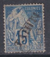 Tahiti N° 12 O Timbre Des Colonies Françaises Surchargé : 15 C. Bleu Oblitération Moyenne Sinon TB - Gebruikt