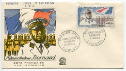 RC 7502 COTE DES SOMALIS FDC 1er JOUR 55f BERNARD POSTE AERIENNE TB - Covers & Documents