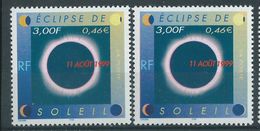 [20] Variétés : N° 3261 éclipse De Soleil Faciale Doublée + Normal  ** - Unused Stamps