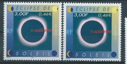 [20] Variétés : N° 3261 éclipse De Soleil LA POSTE Sur Fond Jaune Défectueux + Normal  ** - Unused Stamps