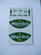 CARTE ANCIENNE CLE DE CHAMBRE HOTEL MISTER BED - Hotel Key Cards