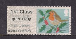 GB 2012 QE2 1st Up To 100 Gms Post & Go Christmas Robin ( T749 ) - Post & Go (distributori)