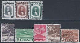 ICELAND 1944 SCOTT 240-242,246-249,251 MINT CAT VALUE US $4.80 - Unused Stamps