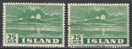 ICELAND 1948 SCOTT 247 MINT AND USED CAT VALUE US $ 2.25 - Unused Stamps