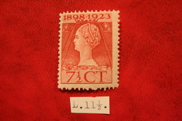 Regeringsjubileum 7 1/2 Cent  11 1/2 NVPH 123F 123 F (Mi 125) 1923 Ongebruikt / MH NEDERLAND / NIEDERLAND - Unused Stamps
