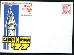 Bund PU112 D2/017 Privat-Umschlag FALTERTURM KITZINGEN 1977 - Enveloppes Privées - Neuves