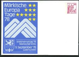 Bund PU112 D2/023 Privat-Umschlag EUROPA-TAGE Lüdenscheid 1978 - Private Covers - Mint