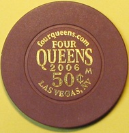 50¢ Casino Chip. Four Queens, Las Vegas, NV. L79. - Casino