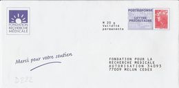 D0222 - Entier / Stationery / PSE - PAP Réponse Beaujard - Fondation Recherche Médicale - Agrément 10P231 - Prêts-à-poster:Answer/Beaujard