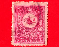 TURCHIA - Usato - 1901 - Tughra Del Sultano Abdul Hamid II - (per Interno) - 20 - Gebraucht