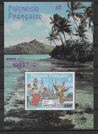 1983 Polynésie Française N° BF 8 Nf**. MNH .Bloc-feuillet . Danseuses Polynésiennes . - Blocks & Kleinbögen