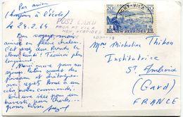 NOUVELLES-HEBRIDES CARTE POSTALE PAR AVION DEPART PORT-VILA  (24-2-64) POUR LA FRANCE - Cartas & Documentos