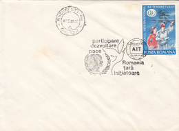 INTERANTIONAL YEAR OF YOUTH, SPECIAL POSTMARK AND STAMP ON COVER, 1985, ROMANIA - Covers & Documents