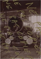 Photo Originale XIX ème Train Montage Locomotives Américaines Baldwin Ateliers De Saintes En 1900 - Trains