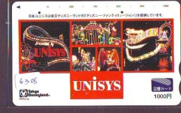 Carte Prépayée Japon DISNEY Unisys - Fantillusion Papillon (6308) Japan Prepaidcard * KARTE - Disney