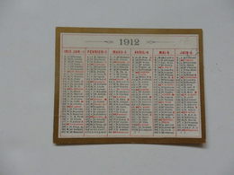 Calendrier De 1912. - Tamaño Pequeño : 1901-20