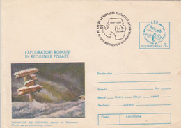 ANTARCTIC TREATY SPECIAL POSTMARK ON POLAR REGIONS COVER STATIONERY, 1989, ROMANIA - Trattato Antartico