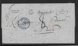 France Taxe 8 - 1853 - Entry Postmarks