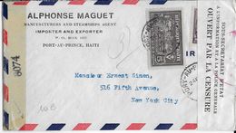 HAITI - 1945 - ENVELOPPE Avec 2 CENSURES De PORT AU PRINCE => NEW YORK (USA) - POLICE HAÏTIENNE - Haïti