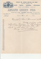 FACTURE -ARNAUD LUCIEN FILS -PEAUX DE LAPINS BRUTES EN GROS - VIOLES -VAUCLUSE - ANNEE 1932 - Agricoltura