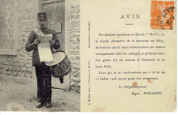 63 Pionsat Garde Champetre Tambour De Ville Prefet De Police (rochefort) Edit. A. Michel - Autres & Non Classés