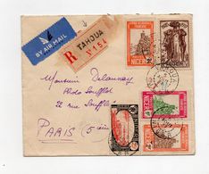 !!! PRIX FIXE : NIGER, LETTRE RECOMMANDEE DE TAHOUA POUR PARIS DE 1937 - Brieven En Documenten