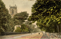 LEICS - LOUGHBOROUGH - EMMANUEL CHURCH AND FOREST ROAD 1909 Le52 - Autres & Non Classés