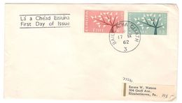 Ireland1962:Michel155-6FDC To ELIZABETHTOWN,PA. - FDC