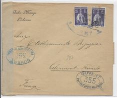 1917 - ENVELOPPE Avec 2 CENSURES FRANCE ET PORTUGAL De LISBONNE => PARIS - Brieven En Documenten