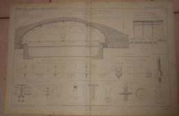 Plan De L'abaissement Du Canal Saint Martin à Paris. 1861 - Public Works