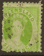 QUEENSLAND 1879 6d No Wmk QV SG 116 U #AGG45 - Gebraucht