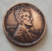 Monnaie Etats-Unis One Cent 1917 - 1909-1958: Lincoln, Wheat Ears Reverse