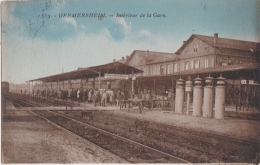 Bn - Cpa GERMERSHEIM - Intérieur De La Gare - Germersheim