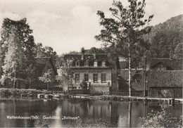 AK Waltershausen Thüringen Gaststätte Gasthof Restaurant Bellevue Burgbergstraße 2 Waldteich A Oberes Waldtor DDR - Waltershausen