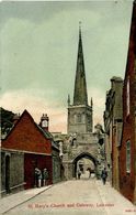 LEICS - LEICESTER - ST MARY'S CHURCH AND GATEWAY  1904 Le33 - Leicester