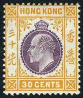 Hong Kong #100 MINT 30c Edward VII From 1911 - Unused Stamps