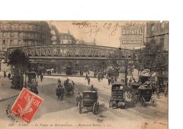 Cpa Paris Le Viaduc Du Métro...Bd Barbès - Arrondissement: 18